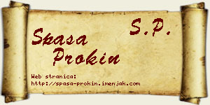 Spasa Prokin vizit kartica